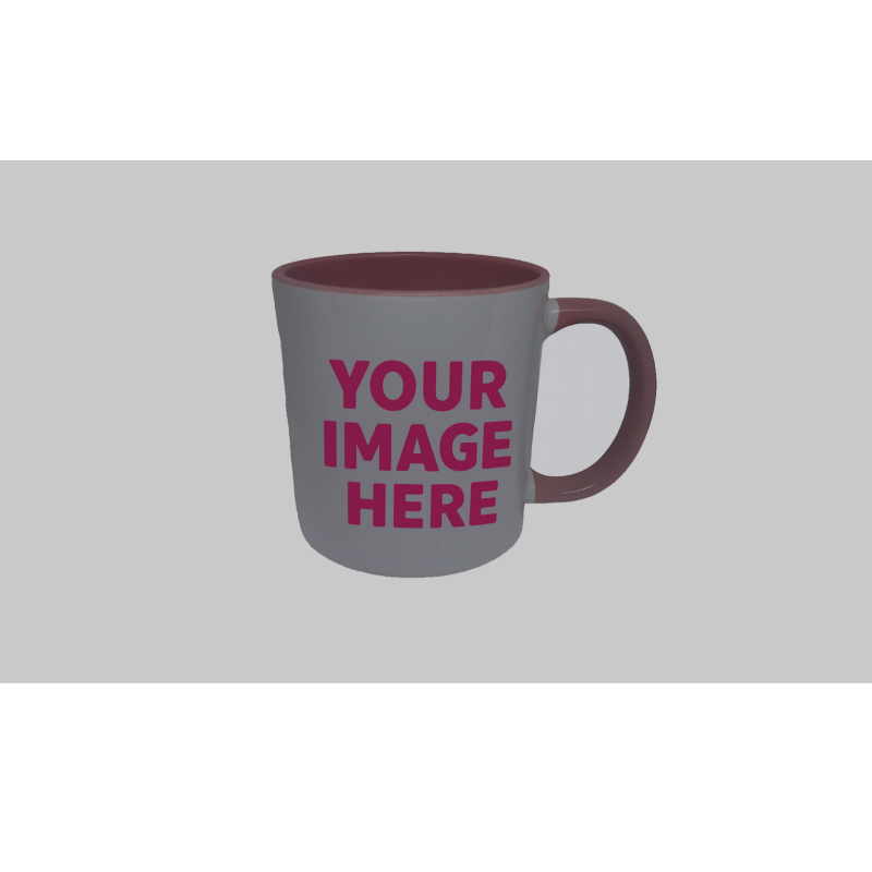 11 oz Mugs Pink/White (Custom)